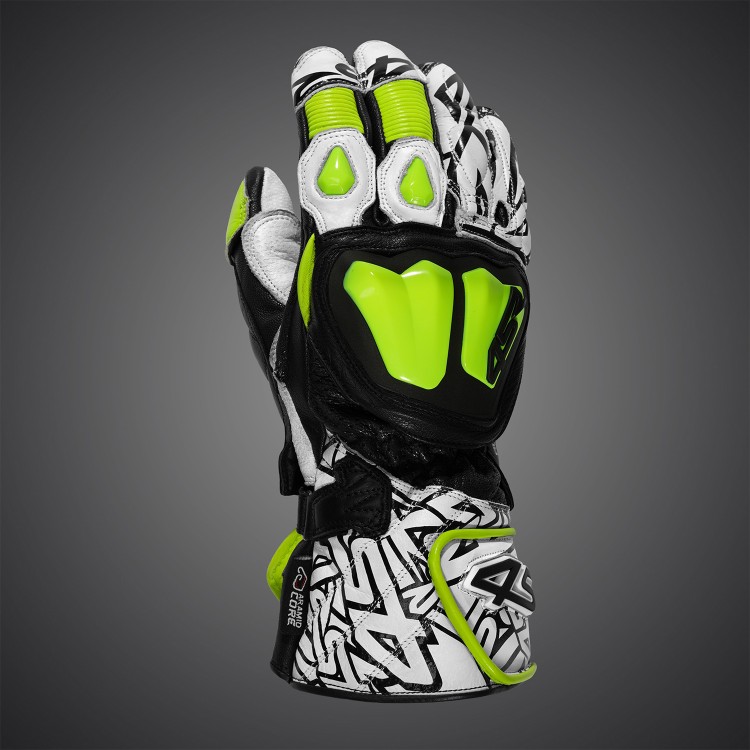 4SR sport motorcycle gloves RR Aramid Core White