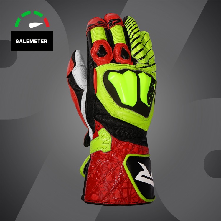 4SR Motorcycle Gloves Stingray Race Spec Neon - SALE