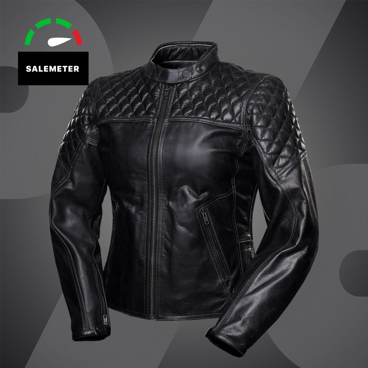 4SR women's biker jacket Scrambler Lady Petroleum- SALE