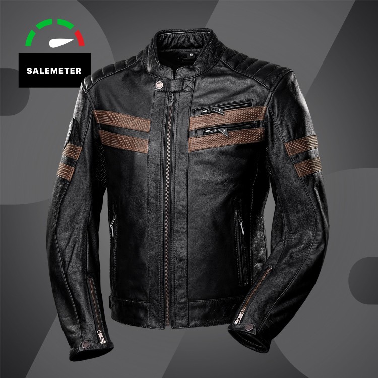 4SR motorcycle leather jacket Cool Evo Brown - discount