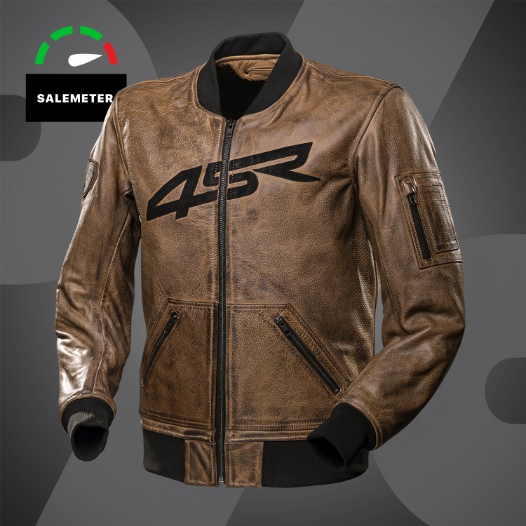 4SR Leather Jacket Bomber Brown Patina