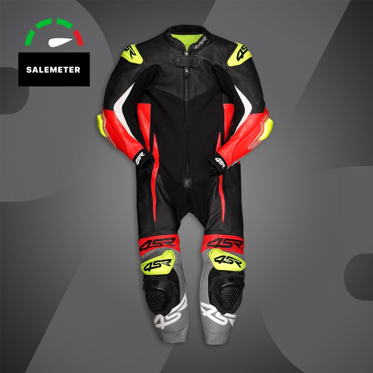 4SR kids one-piece suit with elbow sliders Racing Minimoto Red