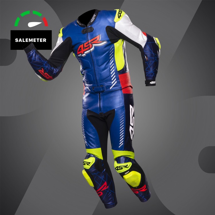 4SR motorcycle two-piece suit RR Evo Pearl Blue AR