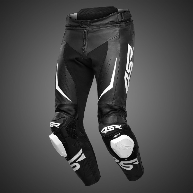 4SR motorcycle leather pants with sliders TR3 Evo BW