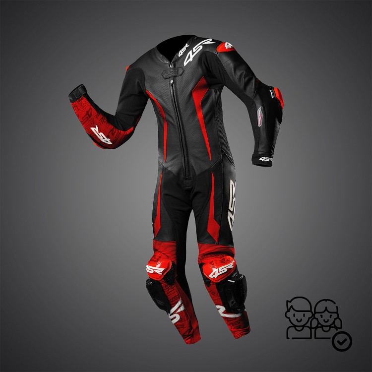 4SR kids’ one-piece suit Racing Junior Red AR