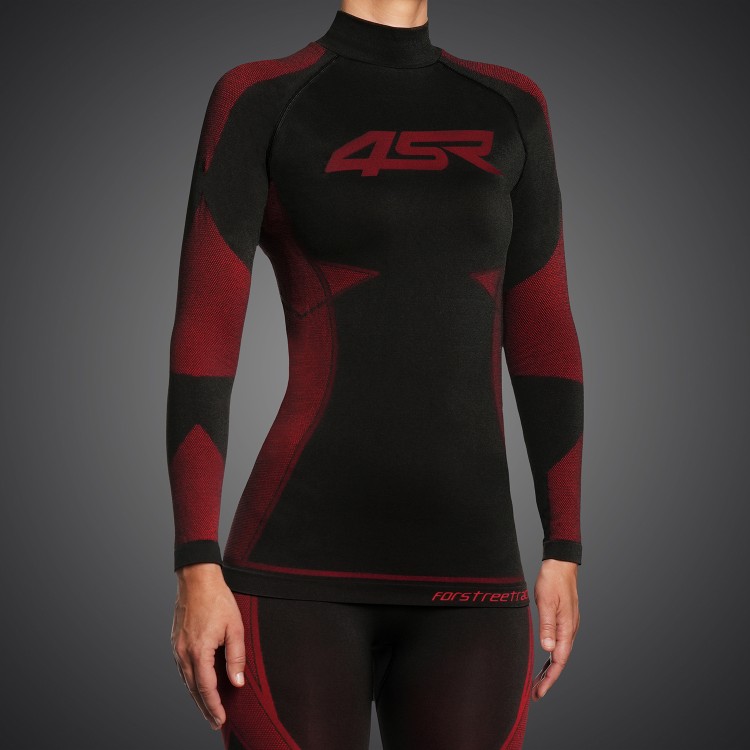 Ladies Seamless Shirt Red Functional Base Layer