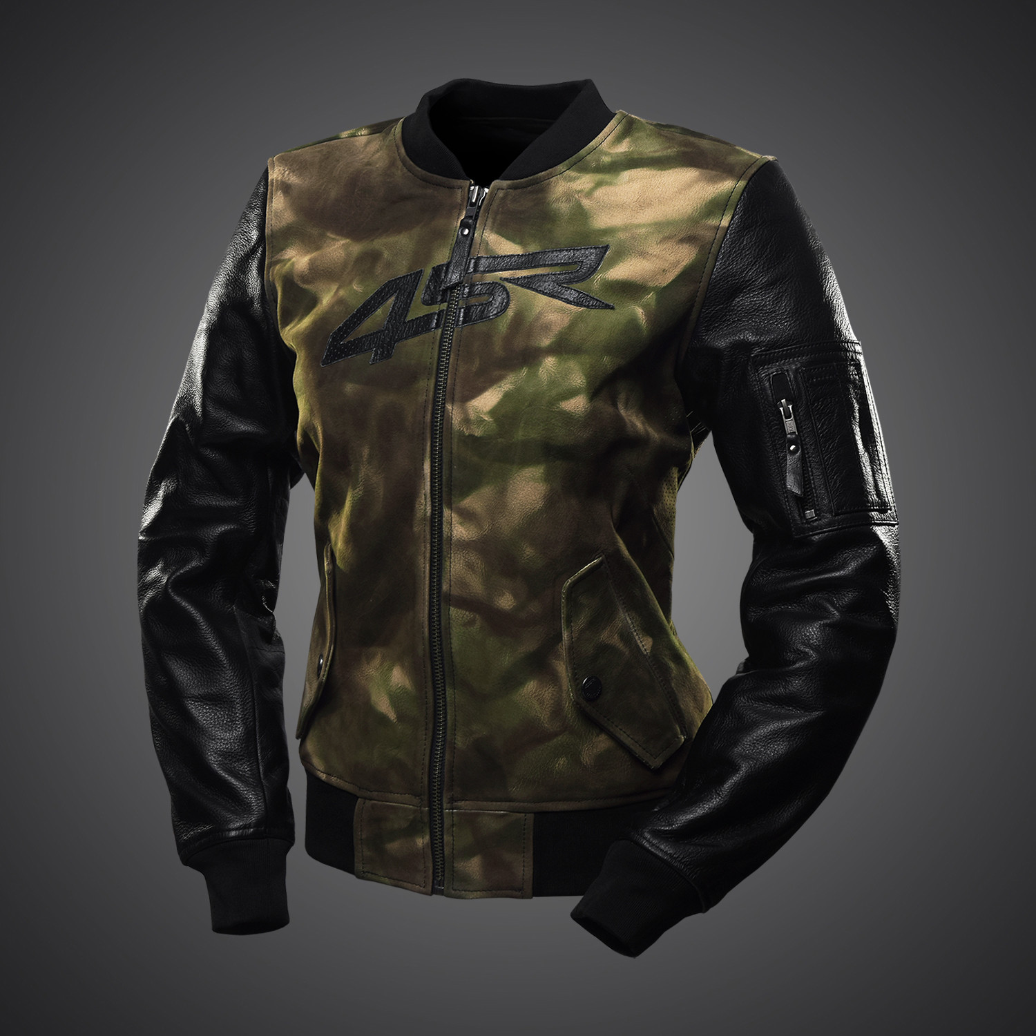 4SR women's Bomber Lady Camo camouflage motorcycle jacket