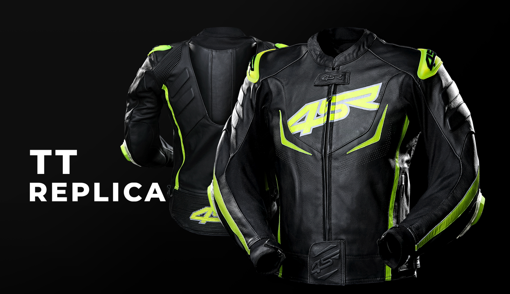 4SR TT Replica Black Series sport riding leather jacket