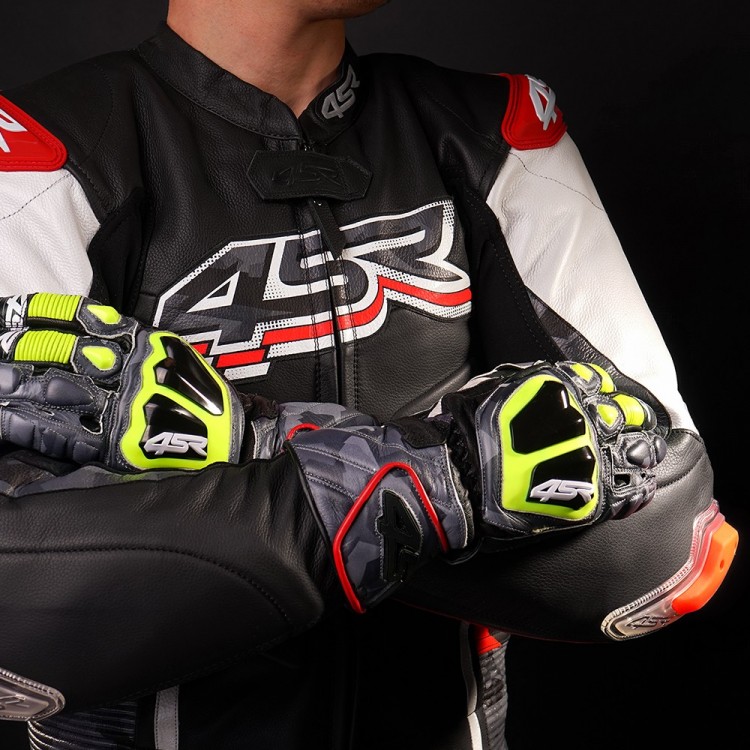 Motorcycle racing gloves Stingray Race Spec Camo by 4SR