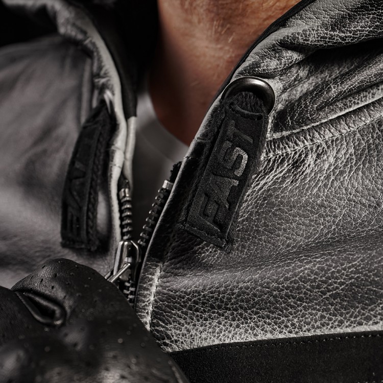 4SR motorcycle leather Hoodie Jacket
