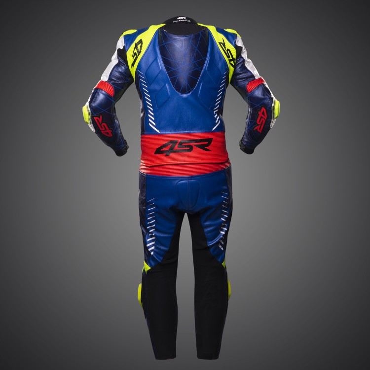 4SR 2-piece motorcycle suit RR Evo Pearl Blue AR - back