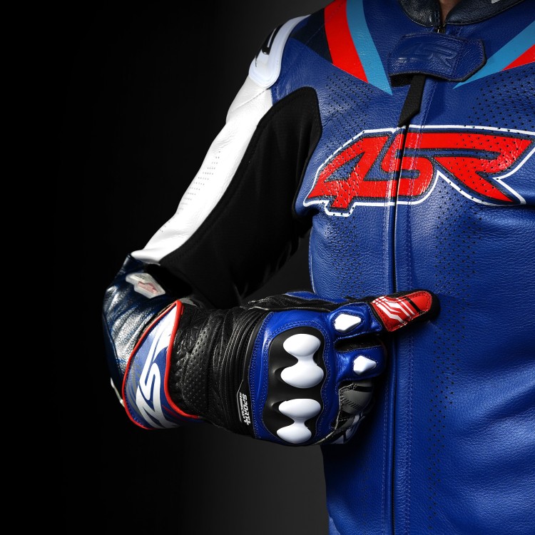 4SR Two-piece Leathersuit RR Blue AR