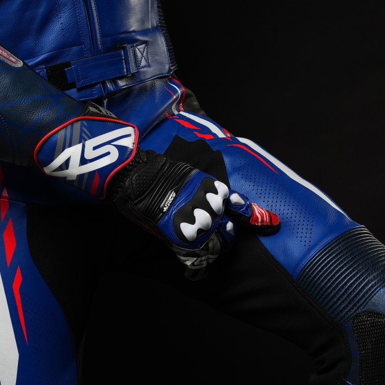 4SR Two-piece Leathersuit RR Blue AR