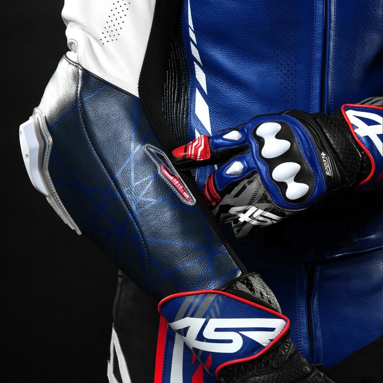 4SR Two-piece Leathersuit RR Blue AR