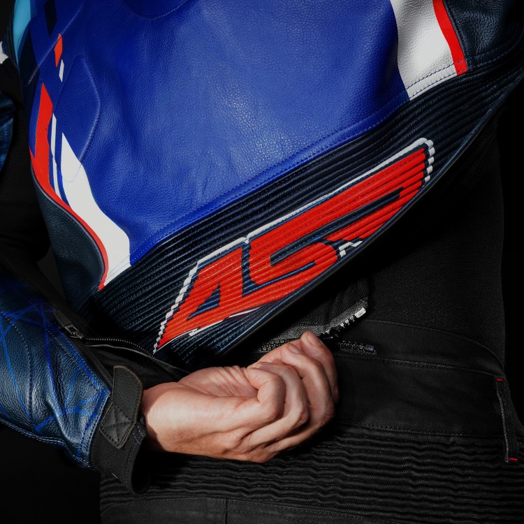 4SR Two-piece Leathersuit RR Blue AR
